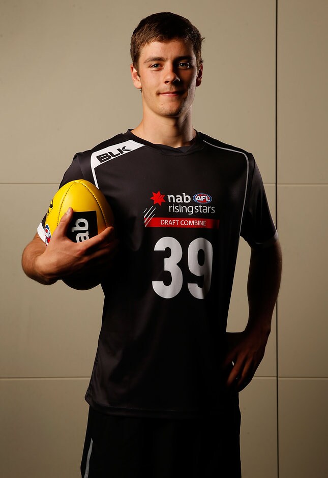 AFL 2015 Media - NAB AFL Draft Combine Portraits MELBOURNE, AUSTRALIA - OCTOBER 10: Josh Dunkley poses for a portrait during day 2 of the 2015 NAB AFL Draft Combine at Etihad Stadium, Melbourne on October 10, 2015. (Photo: Adam Trafford/AFL Media)